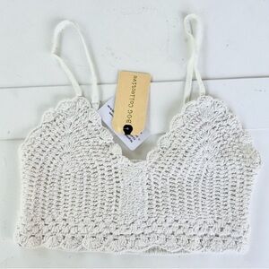 BOG COLLECTIVE Crochet Crop Top XS